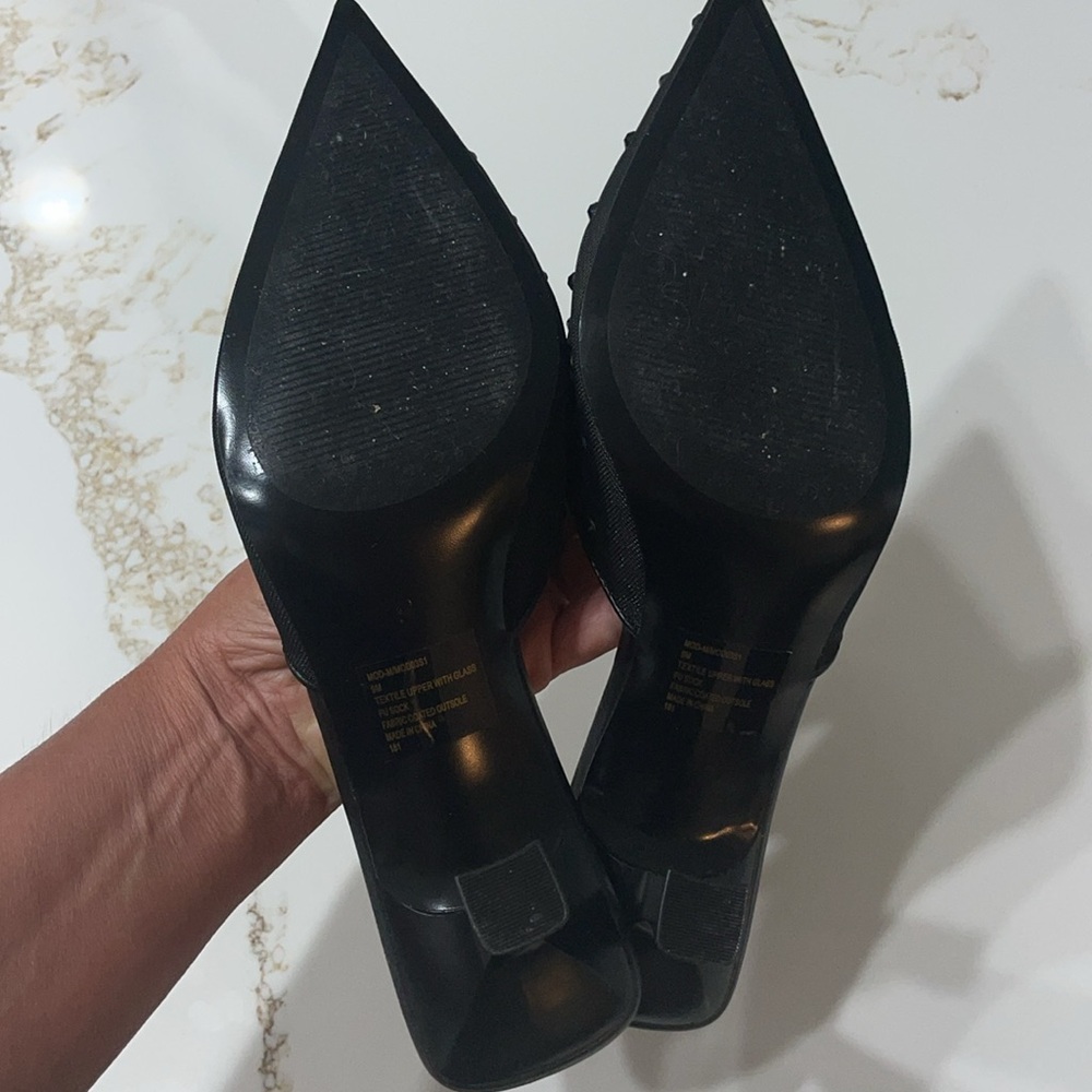 Steve Madden Black Mod Crystal Embellished Mule | 9M - Picture 5 of 6